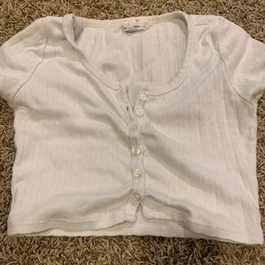 white cropped t-shirt top